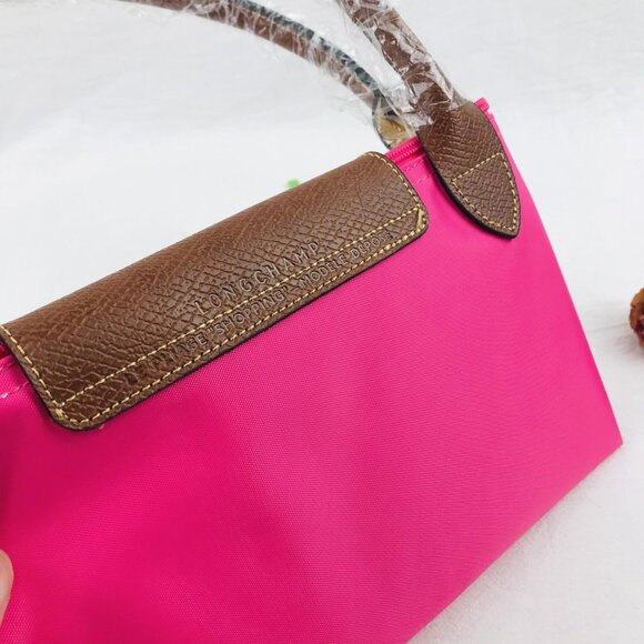 NWT Longchamp Le Pliage Original Large Shoulder Nylon Bag Tote baby Pink - Picture 4 of 8
